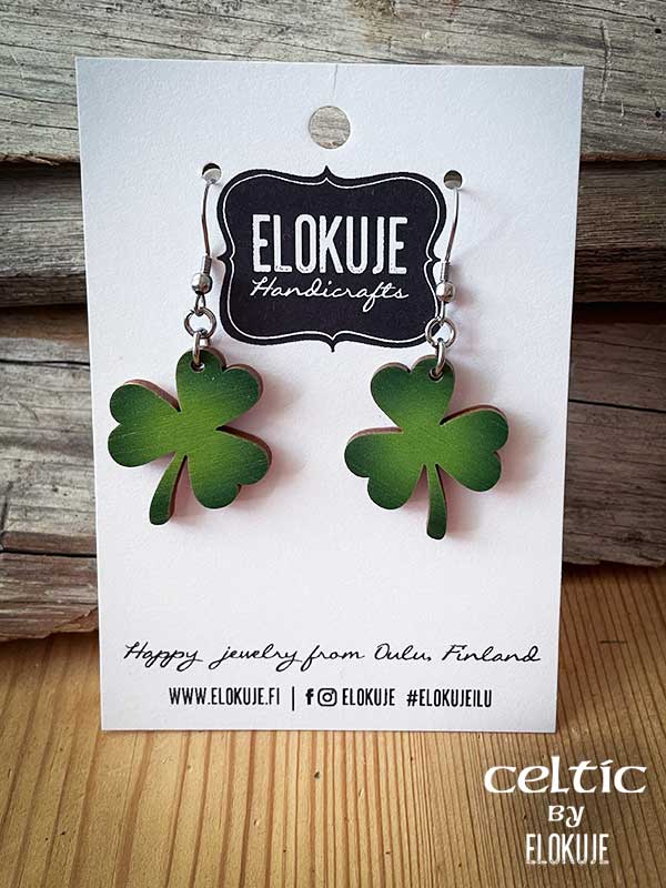 Celtic earrings – Green Shamrock