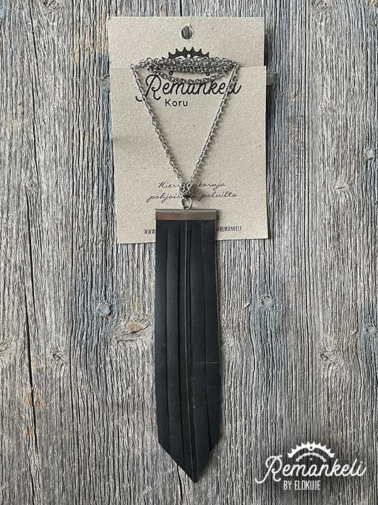 Remankeli inner tube fringe necklace