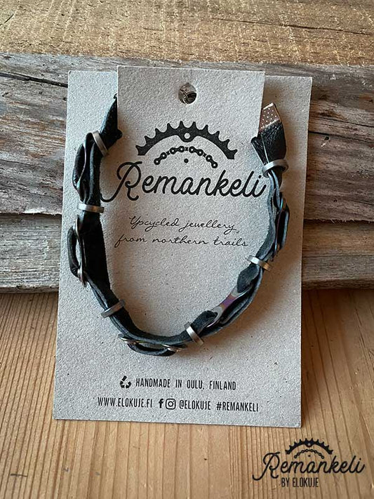 Remankeli leather wheel chain bracelet