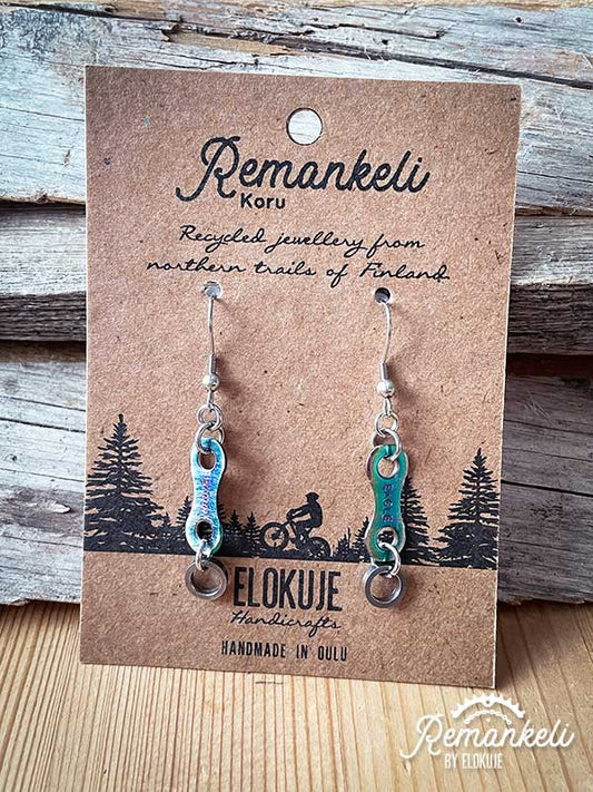 Remankeli bicycle chain earrings