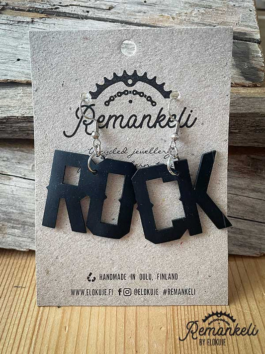 Remankeli earrings made from bicycle inner tubes - RO-CK